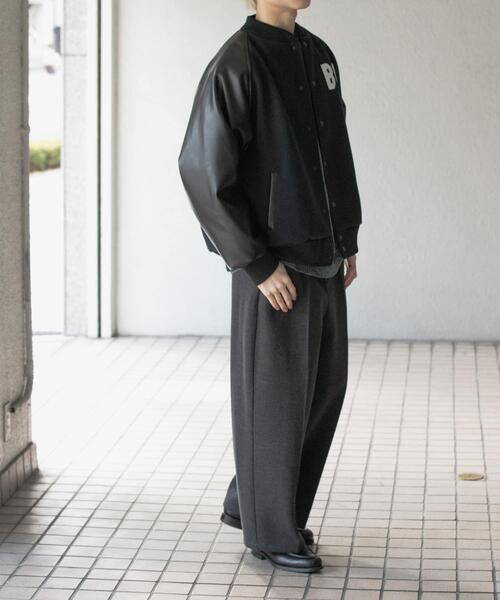 SENSE OF PLACE by URBAN RESEARCH（センスオブプレイスバイアーバンリサーチ）の「メルトンライクワイドパンツ（その他パンツ・メンズ・チャコールグレー/ブラウン・MEDIUM/LARGE）」の9枚目の写真