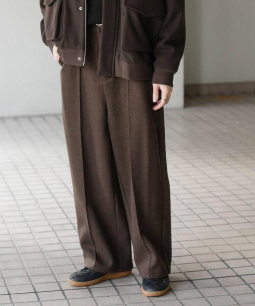 SENSE OF PLACE by URBAN RESEARCH（センスオブプレイスバイアーバンリサーチ）の「メルトンライクワイドパンツ（その他パンツ・メンズ・チャコールグレー/ブラウン・MEDIUM/LARGE）」の13枚目の写真