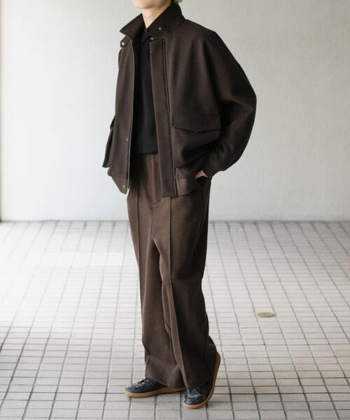 SENSE OF PLACE by URBAN RESEARCH（センスオブプレイスバイアーバンリサーチ）の「メルトンライクワイドパンツ（その他パンツ・メンズ・チャコールグレー/ブラウン・MEDIUM/LARGE）」の19枚目の写真