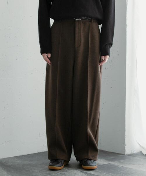 SENSE OF PLACE by URBAN RESEARCH（センスオブプレイスバイアーバンリサーチ）の「メルトンライクワイドパンツ（その他パンツ・メンズ・チャコールグレー/ブラウン・MEDIUM/LARGE）」の20枚目の写真