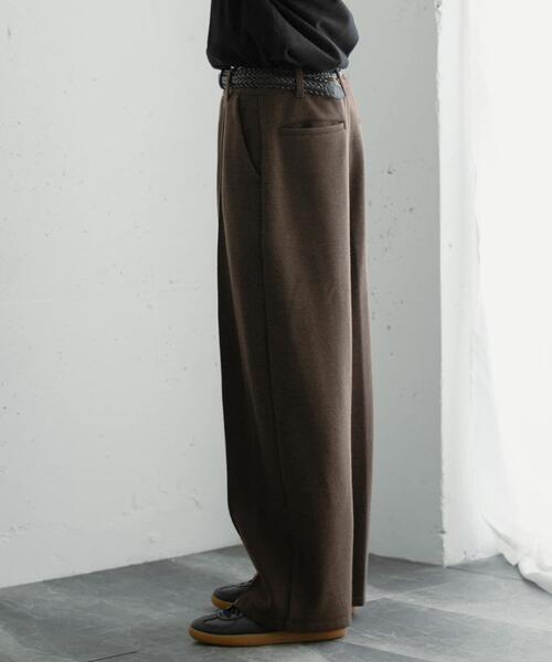 SENSE OF PLACE by URBAN RESEARCH（センスオブプレイスバイアーバンリサーチ）の「メルトンライクワイドパンツ（その他パンツ・メンズ・チャコールグレー/ブラウン・MEDIUM/LARGE）」の21枚目の写真