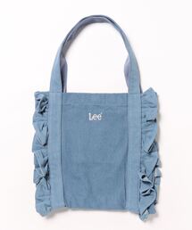 【Lee/リー】【旬のメタリックシルバー】サイドフリルトートバッグ デニム・キャンバス 大人可愛い トレンドカラー