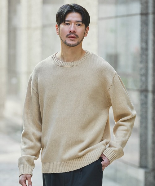 SPU(スプ)の「アクリル5Gウォッシャブル長袖ニット(ニット/セーター・メンズ・ブラウン/ライトグレー/ブラック/アイボリー/グレー/ブルーグレー/チャコール・M/XL/L)」の8枚目の写真