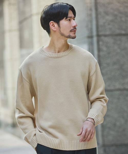 SPU(スプ)の「アクリル5Gウォッシャブル長袖ニット(ニット/セーター・メンズ・ブラウン/ライトグレー/ブラック/アイボリー/グレー/ブルーグレー/チャコール・M/XL/L)」の9枚目の写真