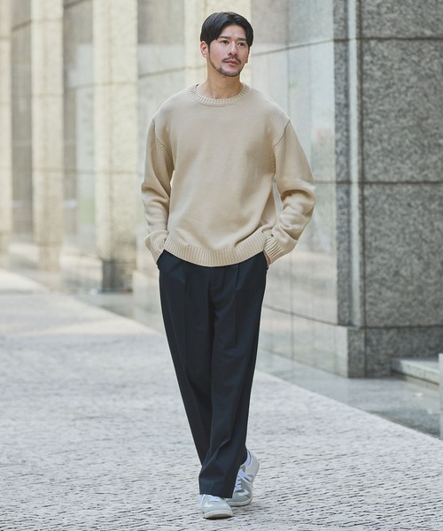 SPU(スプ)の「アクリル5Gウォッシャブル長袖ニット(ニット/セーター・メンズ・ブラウン/ライトグレー/ブラック/アイボリー/グレー/ブルーグレー/チャコール・M/XL/L)」の11枚目の写真