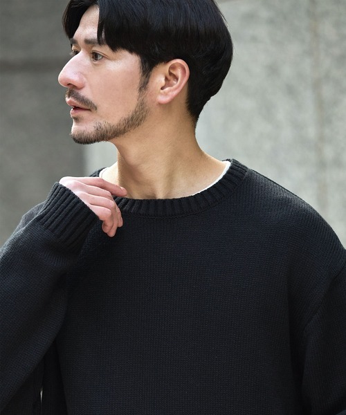 SPU(スプ)の「アクリル5Gウォッシャブル長袖ニット(ニット/セーター・メンズ・ブラウン/ライトグレー/ブラック/アイボリー/グレー/ブルーグレー/チャコール・M/XL/L)」の16枚目の写真