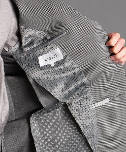 MONSIEUR NICOLE（ムッシュニコル）の「ダブルジャージモクロディセットアップジャケット（テーラードジャケット・メンズ・グレー・LARGE）」の7枚目の写真