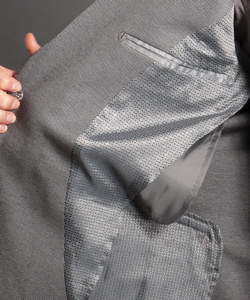 MONSIEUR NICOLE（ムッシュニコル）の「ダブルジャージモクロディセットアップジャケット（テーラードジャケット・メンズ・グレー・LARGE）」の6枚目の写真