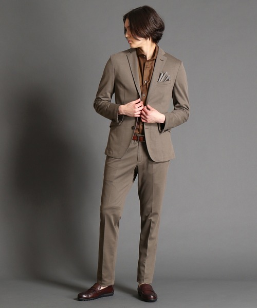 MONSIEUR NICOLE（ムッシュニコル）の「ダブルジャージモクロディセットアップジャケット（テーラードジャケット・メンズ・グレー・LARGE）」の2枚目の写真