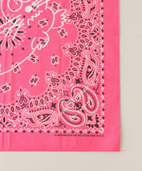 JOURNAL STANDARD（ジャーナルスタンダード）の「【カガミケン×JOURNAL STANDARD】プリントバンダナ（バンダナ/スカーフ・レディース・ピンク/ホワイト/イエロー/ワイン・FREE）」の6枚目の写真