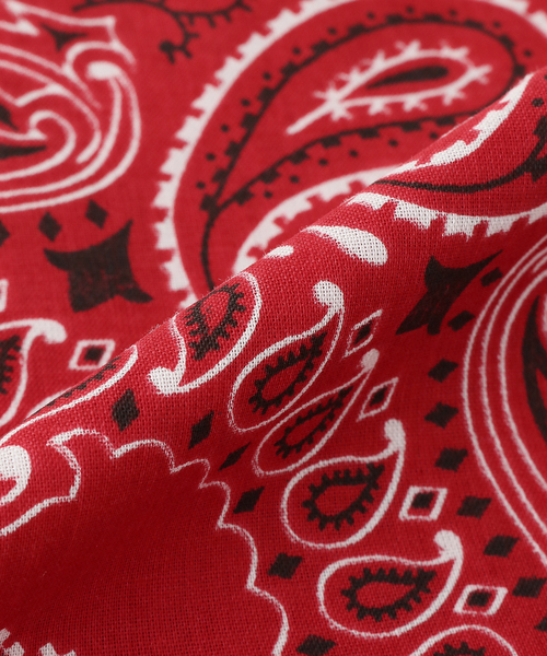 JOURNAL STANDARD（ジャーナルスタンダード）の「【カガミケン×JOURNAL STANDARD】プリントバンダナ（バンダナ/スカーフ・レディース・ピンク/ホワイト/イエロー/ワイン・FREE）」の12枚目の写真