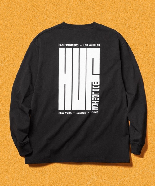HUF(ハフ)の「BIG BLOCK LS TEE(Tシャツ/カットソー・メンズ・ブラック/ホワイト/ブルー系その他/アッシュグレー・LARGE/MEDIUM/SMALL/X-SMALL/XX-LARGE/X-LARGE)」の2枚目の写真