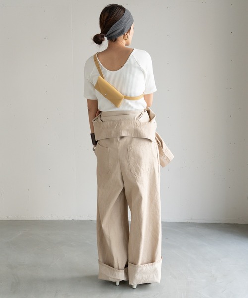 hwyl（ヒュイル）の「レザーベルトポーチ【本革】（ベルト・レディース・クリーム/ブラウン/ブラック・FREE）」の14枚目の写真