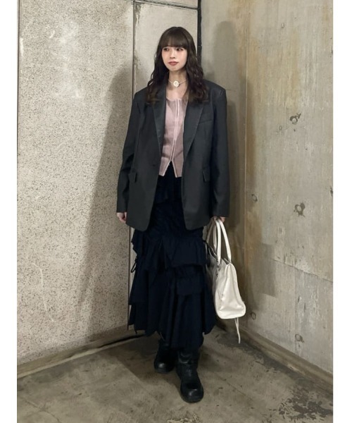 セール】THROW F/LEATHER BOXY JK フェイクレザー ボキシー ジャケット