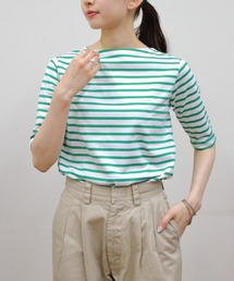 ORCIVAL | ORCIVAL/オーシバル　ボートネックハーフスリーブプルオーバー　ボーダー　BOATNECK HALFSLEEVE PULLOVER BORDER　OR-C0136 BFJ(Tシャツ/カットソー)