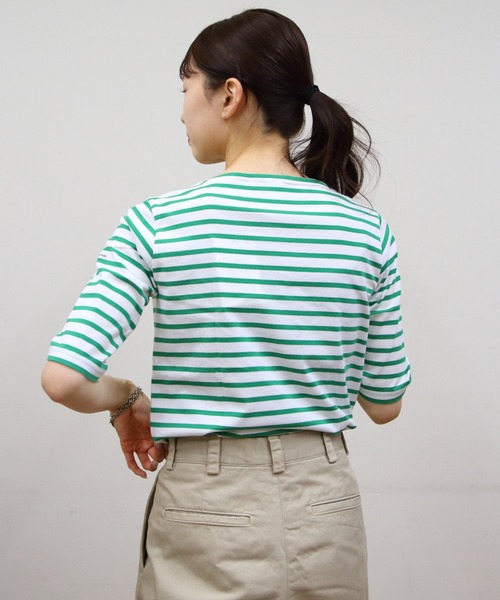 セール】ORCIVAL/オーシバル ボートネックハーフスリーブプル