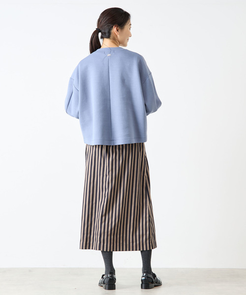 LOGEMENT DE CLAIRE(ロジュモンドクレール)の「ストライプBOXタックスカート(スカート・レディース・ネイビー/ブラック・3/2)」の8枚目の写真