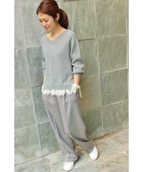 IENA(イエナ)の「ワイド スラックスパンツ◆(その他パンツ・レディース・ブラック系その他/ブラック・38/40/34/36)」の19枚目の写真