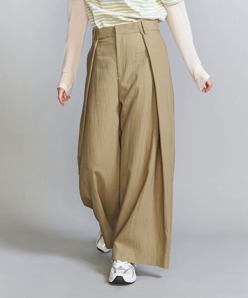 BEAUTY&YOUTH UNITED ARROWS(ビューティーアンドユースユナイテッドアローズ)の「セルロースナイロン インタック パンツ(スラックス・レディース・ダークグレー/オリーブ・L/M/S/XS)」の3枚目の写真