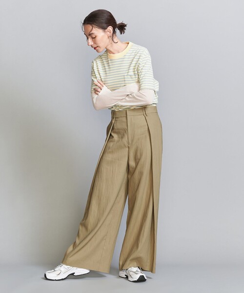 BEAUTY&YOUTH UNITED ARROWS(ビューティーアンドユースユナイテッドアローズ)の「セルロースナイロン インタック パンツ(スラックス・レディース・ダークグレー/オリーブ・L/M/S/XS)」の5枚目の写真