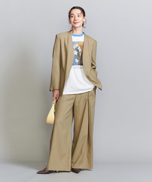 BEAUTY&YOUTH UNITED ARROWS(ビューティーアンドユースユナイテッドアローズ)の「セルロースナイロン インタック パンツ(スラックス・レディース・ダークグレー/オリーブ・L/M/S/XS)」の19枚目の写真