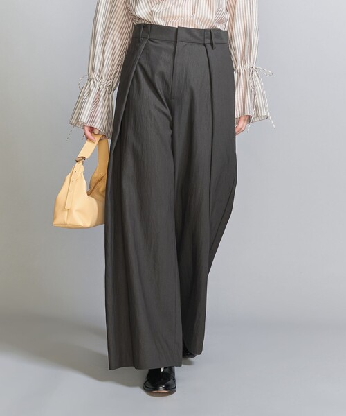 BEAUTY&YOUTH UNITED ARROWS(ビューティーアンドユースユナイテッドアローズ)の「セルロースナイロン インタック パンツ(スラックス・レディース・ダークグレー/オリーブ・L/M/S/XS)」の6枚目の写真