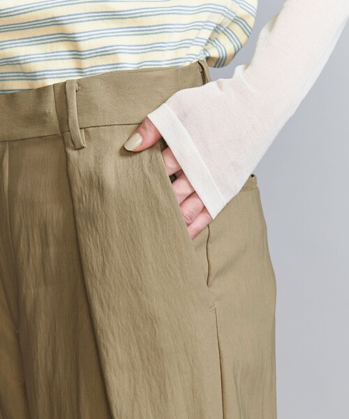 BEAUTY&YOUTH UNITED ARROWS(ビューティーアンドユースユナイテッドアローズ)の「セルロースナイロン インタック パンツ(スラックス・レディース・ダークグレー/オリーブ・L/M/S/XS)」の14枚目の写真