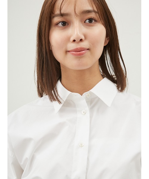 Mila Owen（ミラオーウェン）の「ドロストショートシャツ【手洗い可能】（シャツ/ブラウス・レディース・ブルー/ピンク/ホワイト・0/1）」の11枚目の写真