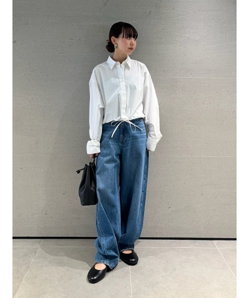 Mila Owen（ミラオーウェン）の「ドロストショートシャツ【手洗い可能】（シャツ/ブラウス・レディース・ブルー/ピンク/ホワイト・0/1）」の19枚目の写真