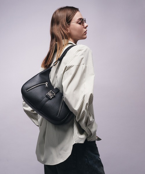 selle glant（セレグランテ）の「DESIGN ZIP HALF MOON BAG/デザインジップハーフムーンバッグ（ハンドバッグ・メンズ・ボルドー/ブラック/ダークブラウン/ブラック系・ONE SIZE）」の9枚目の写真