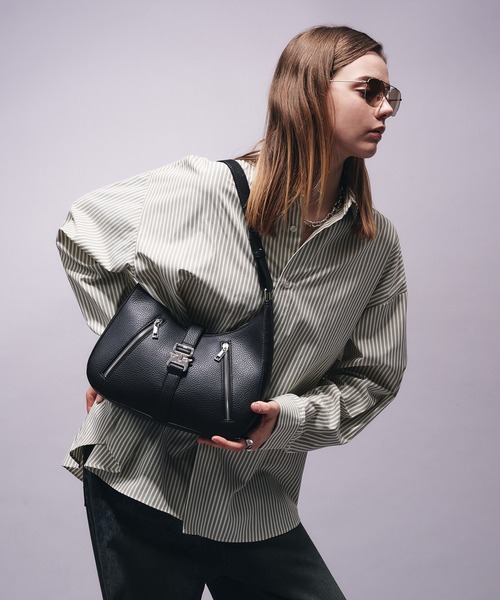 selle glant（セレグランテ）の「DESIGN ZIP HALF MOON BAG/デザインジップハーフムーンバッグ（ハンドバッグ・メンズ・ボルドー/ブラック/ダークブラウン/ブラック系・ONE SIZE）」の10枚目の写真