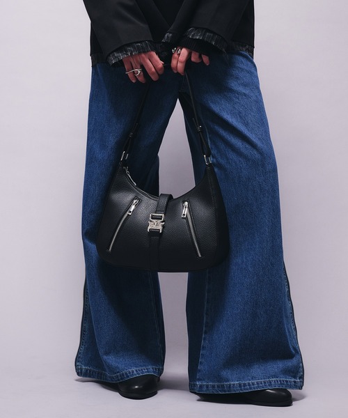 selle glant（セレグランテ）の「DESIGN ZIP HALF MOON BAG/デザインジップハーフムーンバッグ（ハンドバッグ・メンズ・ボルドー/ブラック/ダークブラウン/ブラック系・ONE SIZE）」の11枚目の写真