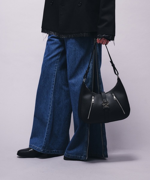 selle glant（セレグランテ）の「DESIGN ZIP HALF MOON BAG/デザインジップハーフムーンバッグ（ハンドバッグ・メンズ・ボルドー/ブラック/ダークブラウン/ブラック系・ONE SIZE）」の13枚目の写真