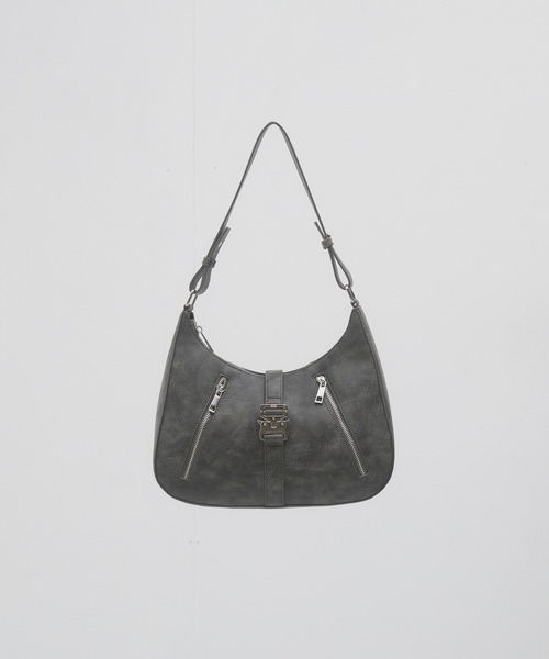 DESIGN ZIP HALF MOON BAG/デザインジップハーフムーンバッグ