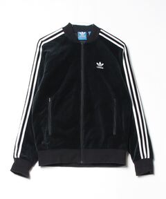 ブランド古着】ベロア トラックジャケット ライン入り（ジャージ