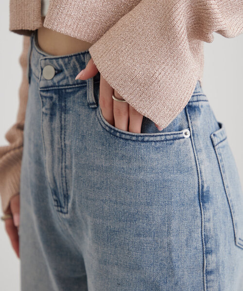 mline]ストレートフレアデニム（デニムパンツ）｜mline