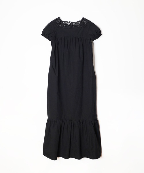 KUMA LACE PUFF LONG DRESS クマレースパフロングドレス