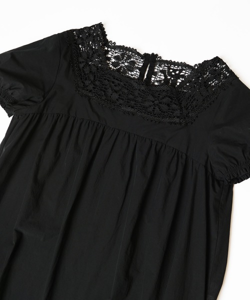 【FOGDAWN】Petal Lace Puff Dress レース ワンピース 刺繍レースワンピースドレス｜パーティードレス・結婚式