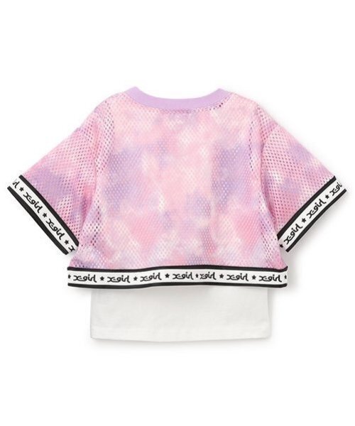 X-girl Stages（エックスガールステージス）の「【TBSドラマ フェイクマミー 着用アイテム】メッシュ半袖Tシャツ&タンクトップセット（アンサンブル・キッズ・オフホワイト/ブラック/カラフル・90cm/100cm/120cm/130cm/110cm/140cm）」の13枚目の写真