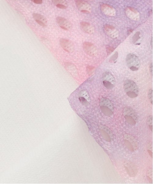 X-girl Stages（エックスガールステージス）の「【TBSドラマ フェイクマミー 着用アイテム】メッシュ半袖Tシャツ&タンクトップセット（アンサンブル・キッズ・オフホワイト/ブラック/カラフル・90cm/100cm/120cm/130cm/110cm/140cm）」の6枚目の写真