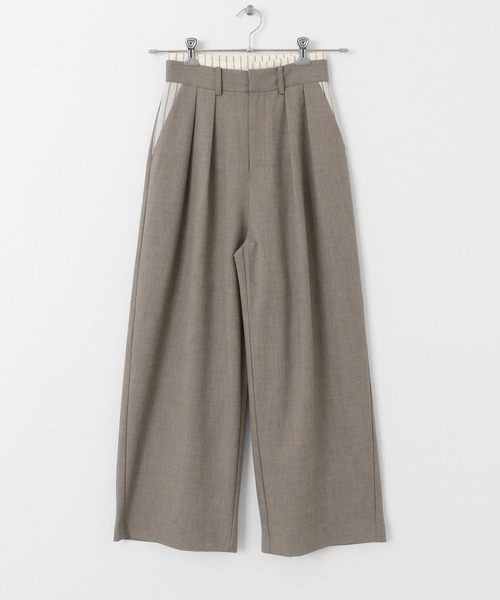 KEN STUDIO レイヤード スラックス Fano Studios】2 Tuck Belted Slacks FD20K065-ファッション通販