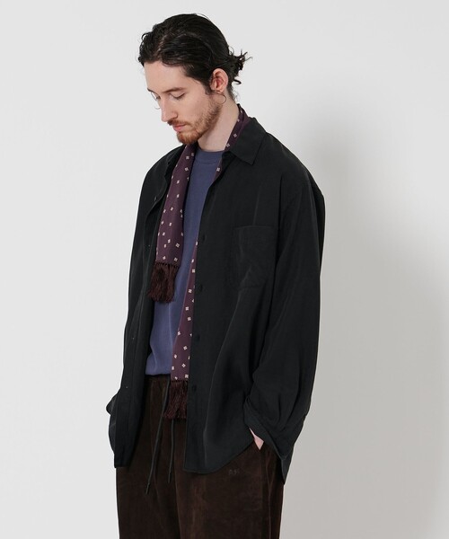 Steven Alan（スティーブンアラン）の「＜Steven Alan＞ スラブ レギュラーカラー シャツ LOOSE（シャツ/ブラウス・メンズ・ブラック/ライトブルー/グレー/ベージュ・S/M/L/XL）」の6枚目の写真