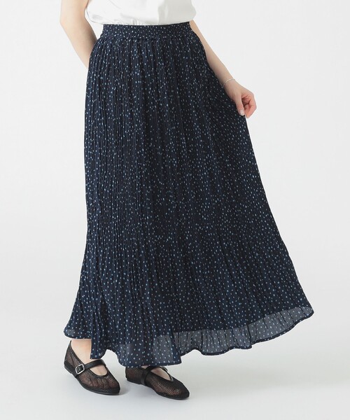 B:MING by BEAMS(ビーミングバイビームス)の「【手洗いOK】総柄 プリーツ スカート(S~M)(スカート・レディース・ベージュ/ネイビー・SMALL/MEDIUM)」の9枚目の写真