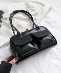 ARCHIVER（アーカイバ）の「【RS】【Lilamusant(リラミュゾン)】アウトポケットレトロボウリングバッグ フェイクレザー Y2K 韓国ストリート（ハンドバッグ）」