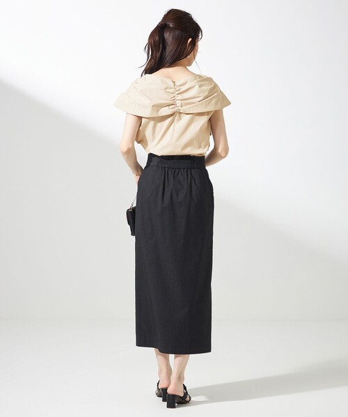 ANY SIS(エニィスィス)の「【洗える】ツイストフロント ブラウス(シャツ/ブラウス・レディース・ベージュ系/ブラック系・2)」の7枚目の写真