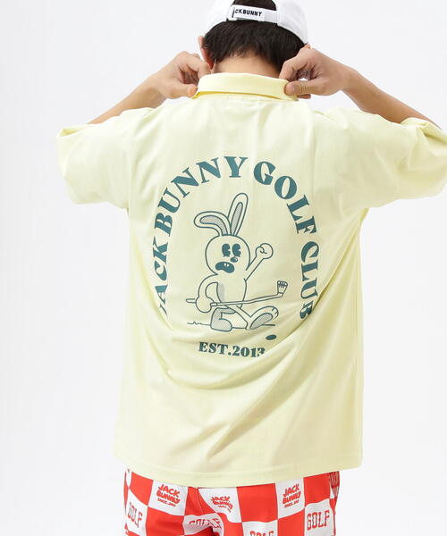 【Jack Bunny!!】変形カノコ半袖ポロシャツ