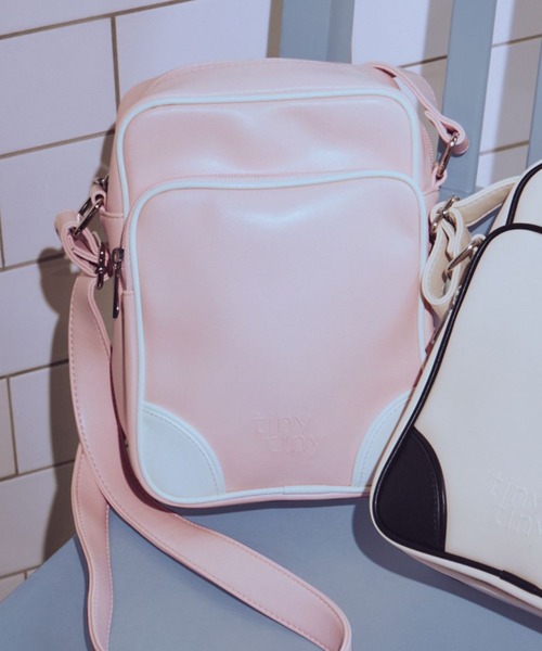 tiny tiny（ティニーティニー）の「バイカラーショルダーバッグ[tiny tiny(ティニーティニー)]（ショルダーバッグ・レディース・ピンク/ブルー/アイボリー・0）」の3枚目の写真