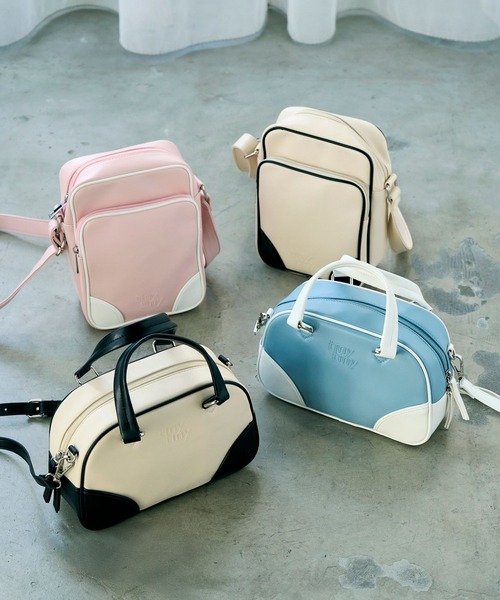 tiny tiny（ティニーティニー）の「バイカラーショルダーバッグ[tiny tiny(ティニーティニー)]（ショルダーバッグ・レディース・ピンク/ブルー/アイボリー・0）」の15枚目の写真