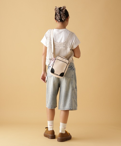 tiny tiny（ティニーティニー）の「バイカラーショルダーバッグ[tiny tiny(ティニーティニー)]（ショルダーバッグ・レディース・ピンク/ブルー/アイボリー・0）」の6枚目の写真