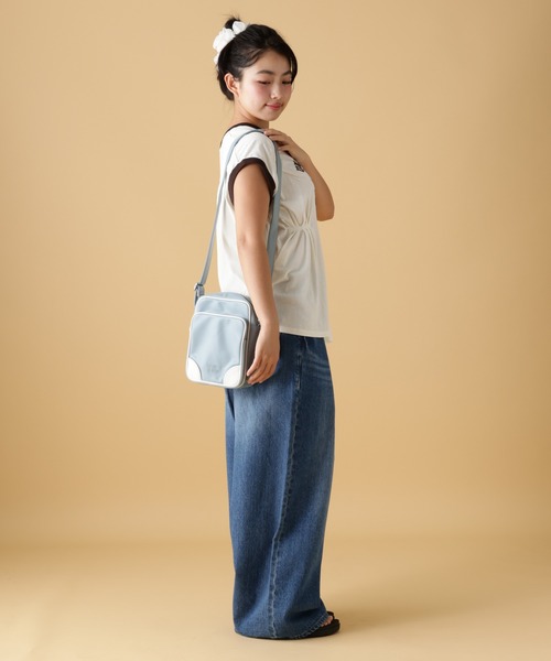 tiny tiny（ティニーティニー）の「バイカラーショルダーバッグ[tiny tiny(ティニーティニー)]（ショルダーバッグ・レディース・ピンク/ブルー/アイボリー・0）」の9枚目の写真